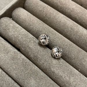 Silver Knot Earrings